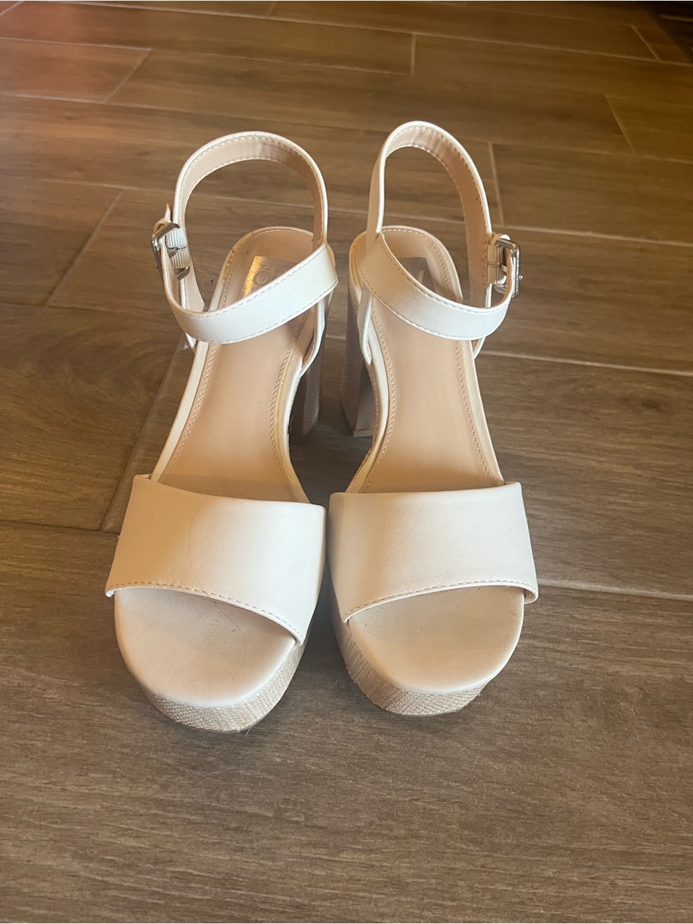 DV by Dolce Vita Cream Platform Ankle-Strap Sandals
